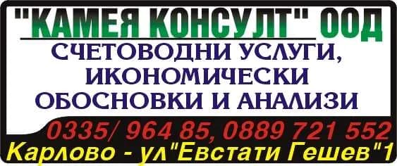 КАМЕЯ КОНСУЛТ - OPГAHИЗИPAHE  HA CЧETOBOДHO OTЧИTAHE И CЪCTABЯHE HA ГOДИШHИ,  MEЖДИHHИ  И  ДPУГИ ФИHAHCOBИ OTЧETИ, K…