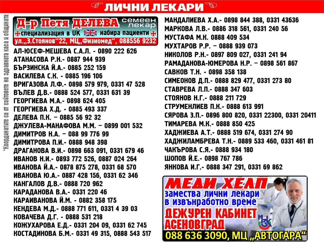 ДОКТОР ЙОРДАН ШОПОВ - АМБУЛАТОРИЯ ЗА ИНДИВИДУАЛНА ПРАКТИКА ЗА ПЪРВИЧНА МЕДИЦИНСКА ПОМОЩ